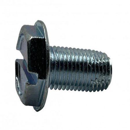 SUBURBAN BOLT AND SUPPLY #10-24 x 1-1/4 in Slotted Hex Machine Screw, Plain Steel A0160120116HW